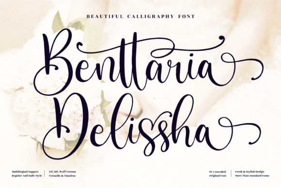 Benttaria Delissha: A Script Font That Elevates Small Business Branding