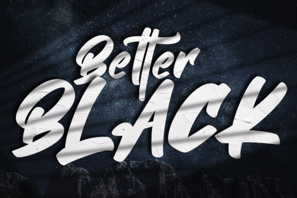 Better Black: A Bold Handwritten Font for Brand Identity