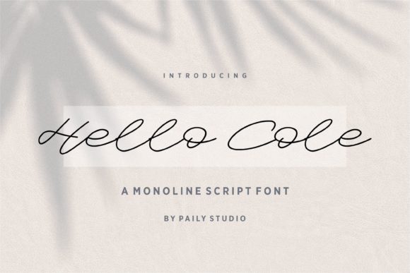 Hello Cole: A Refined Script Font for Editorial Design