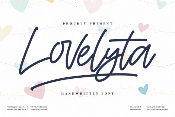 Lovelyta: A Handwritten Display Font for Editorial Storytelling