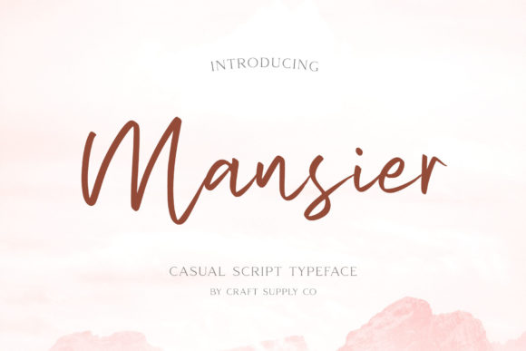 Mansier Font: A Dainty Script Typeface for Brand Design
