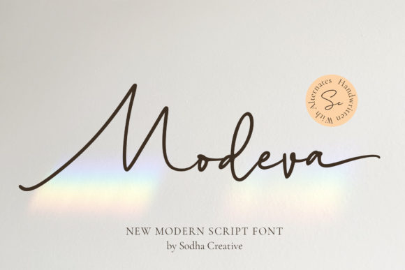 Modeva Font Review: A Delicate Script for Campaign Creators and Brand Designers