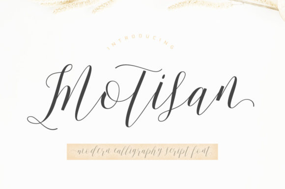 Motisan Font: Elegant Script for Handmade Product Labels