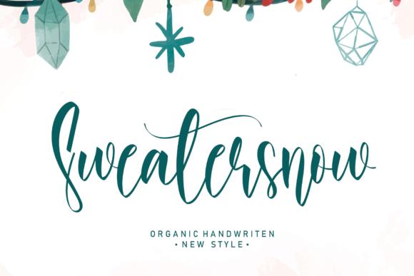 Sweater Snow Font: Handwritten Typeface for Small Business Branding