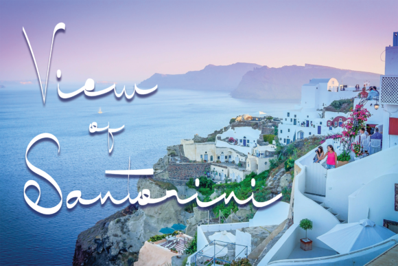 View of Santorini: Script Font Charm for Web Projects